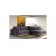 Καναπές γωνιακός, αριστερή γωνία ύφασμα ανθρακί-κυπαρισσί 280x225x90εκ