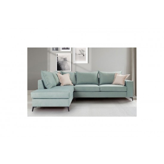 Καναπές γωνιακός δεξιά γωνία ύφασμα Ciel-Cream 290x235x95εκ