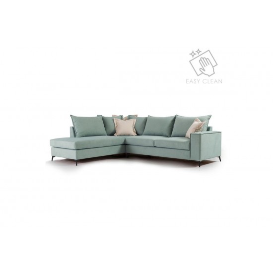 Καναπές γωνιακός δεξιά γωνία ύφασμα Ciel-Cream 290x235x95εκ