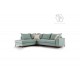 Καναπές γωνιακός δεξιά γωνία ύφασμα Ciel-Cream 290x235x95εκ