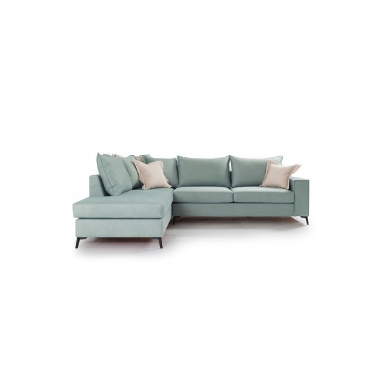 Καναπές γωνιακός δεξιά γωνία ύφασμα Ciel-Cream 290x235x95εκ