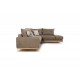 Καναπές γωνιακός, αριστερή γωνία ύφασμα mocha-cream 290x235x95εκ