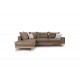 Καναπές γωνιακός, δεξιά γωνία ύφασμα mocha-cream 290x235x95εκ