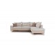 Καναπές γωνιακός, αριστερή γωνία ύφασμα cream-mocha 290x235x95εκ