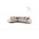 Καναπές γωνιακός, δεξιά γωνία ύφασμα cream-mocha 290x235x90εκ