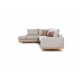 Καναπές γωνιακός, δεξιά γωνία ύφασμα cream-mocha 290x235x90εκ