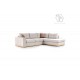 Καναπές γωνιακός, αριστερή γωνία ύφασμα cream-mocha 280x225x90εκ