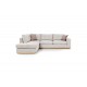 Καναπές γωνιακός, δεξιά γωνία ύφασμα cream-mocha 280x225x90εκ