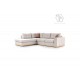 Καναπές γωνιακός, δεξιά γωνία ύφασμα cream-mocha 280x225x90εκ