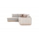 Καναπές γωνιακός, δεξιά γωνία ύφασμα cream-mocha 280x225x90εκ