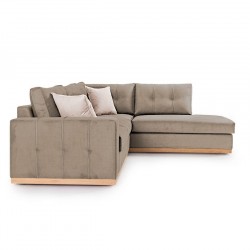 Καναπές γωνιακός, αριστερή γωνία ύφασμα mocha-cream 280x225x90εκ