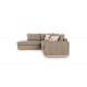 Καναπές γωνιακός, δεξιά γωνία ύφασμα mocha-cream 280x225x90εκ