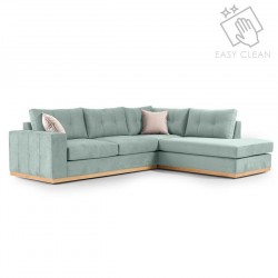 Καναπές γωνιακός, αριστερή γωνία ύφασμα ciel-cream 280x225x90εκ