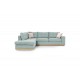 Καναπές γωνιακός, δεξιά γωνία ύφασμα ciel-cream 280x225x90εκ