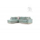 Καναπές γωνιακός, δεξιά γωνία ύφασμα ciel-cream 280x225x90εκ