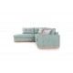 Καναπές γωνιακός, δεξιά γωνία ύφασμα ciel-cream 280x225x90εκ