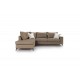 Καναπές γωνιακός δεξιά γωνία ύφασμα mocha-cream 290x235x95εκ