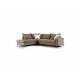 Καναπές γωνιακός δεξιά γωνία ύφασμα mocha-cream 290x235x95εκ
