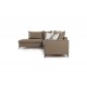 Καναπές γωνιακός δεξιά γωνία ύφασμα mocha-cream 290x235x95εκ