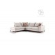 Καναπές γωνιακός δεξιά γωνία ύφασμα cream-mocha 290x235x95εκ
