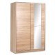 Ντουλάπα ρούχων με συρόμενες πόρτες δίφυλλη σε χρώμα sonoma 120x52x182εκ