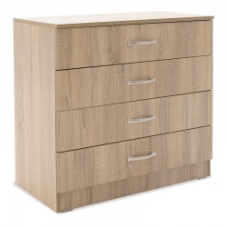 Συρταριέρα Deco με τέσσερα συρτάρια χρώμα sonoma 80x43,5x76εκ