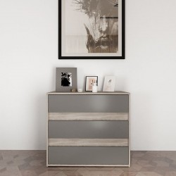 Συρταριέρα Stillness με τρία συρτάρια χρώμα sonoma-μόκα 80x45x70εκ