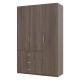 Ντουλάπα ρούχων Samson τρίφυλλη wenge 135x53x210εκ