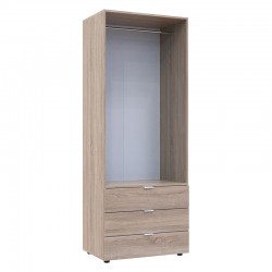 Ντουλάπα ρούχων Lila δίφυλλη sonoma 77.5x49.5x203.5εκ