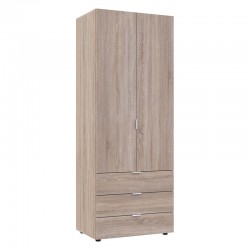 Ντουλάπα ρούχων Lila δίφυλλη sonoma 77.5x49.5x203.5εκ