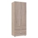 Ντουλάπα ρούχων Lila δίφυλλη sonoma 77.5x49.5x203.5εκ