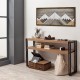 Κονσόλα χρώμα πεύκου-μαύρο 140x35x80εκ