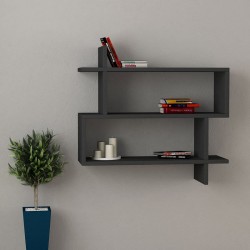 Ραφιέρα Paralel χρώμα ανθρακί διάστασης 70x22x65,5