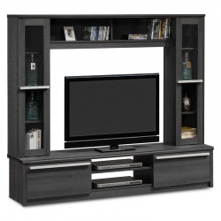 Σύνθεση σαλονιού Chico TV χρώμα ebony oak 180,5x40x158εκ