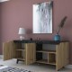 Μπουφές Rafaelo καρυδί-μαύρο μαρμάρου 180x45x78.5εκ