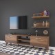 Σύνθετο σαλονιού Jasmine καρυδί 180x35x48,5εκ