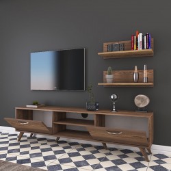 Σύνθετο σαλονιού Jasmine καρυδί 180x35x48,5εκ