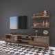 Σύνθετο σαλονιού Jasmine καρυδί 180x35x48,5εκ