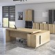 Γραφείο εργασίας επαγγελματικό Minimal αριστερή γωνία φυσικό 200x170x75εκ