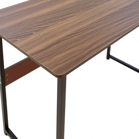 Γραφείο Fulk με MDF χρώμα σκούρο καρυδί-μαύρο 100x48x72εκ