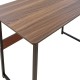 Γραφείο Fulk με MDF χρώμα σκούρο καρυδί-μαύρο 100x48x72εκ