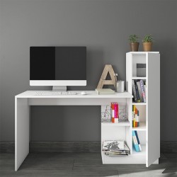 Γραφείο εργασίας Tiara με ντουλάπι λευκό 148x45x120εκ