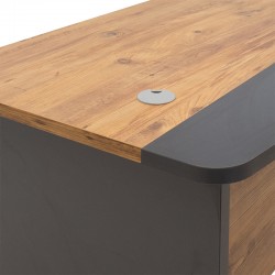Γραφείο εργασίας Jurian καρυδί-ανθρακί 180x80x75εκ
