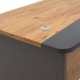 Γραφείο εργασίας Jurian καρυδί-ανθρακί 180x80x75εκ