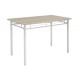 Tραπεζαρία Roza σετ 5τμχ χρώμα sonoma - πόδια λευκό gloss 120x70x75εκ