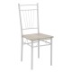 Tραπεζαρία Roza σετ 5τμχ χρώμα sonoma - πόδια λευκό gloss 120x70x75εκ