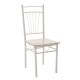 Tραπεζαρία Roza σετ 5τμχ χρώμα light grey- πόδια λευκό gloss120x70x75εκ