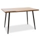 Τραπεζαρία Neve-Parker σετ 5τμχ MDF καρυδί με καφέ pu 120x80x75εκ