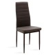 Τραπεζαρία Neve-Parker σετ 5τμχ MDF καρυδί με καφέ pu 120x80x75εκ