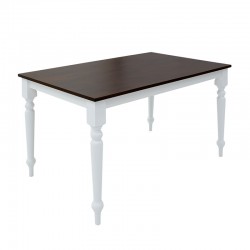 Τραπεζαρία Alice σετ 5τμχ MDF καρυδί-λευκό 120x75x74εκ